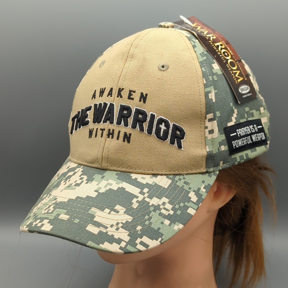 Kerusso Awaken the Warrior Within Hat Cap Digital Camo War Room OSFM NWT